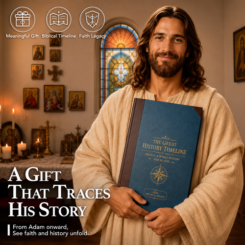 📜Great History Timeline-23-Foot Biblical & World History Fold-Out